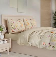 Cozee Home Floral Placement Print 4 Piece Velvetsoft Duvet Set Double New