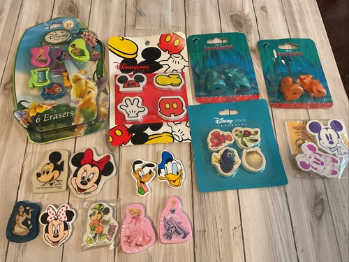 Vintage novelty erasers disney - erasers,