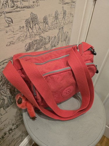 Kipling coral pink crossbody - coral,