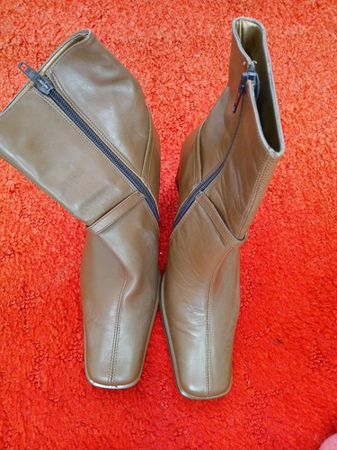 Ladies tan side zip - tan,