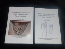 Medieval Misericords & Cross Slab Grave Covers in Halifax Minster Yorkshire