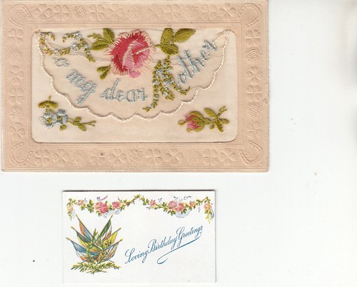 Ww1 embroidered silk postcard - embroidered,