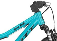 2 x Vinyl Custom Personalised Name Frame Stickers Decals Mountain E-Bike Bicycle