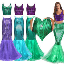Women's Mermaid Tail Costume Skirt Fish Scale Print Hip Skirt Sequins Dress up