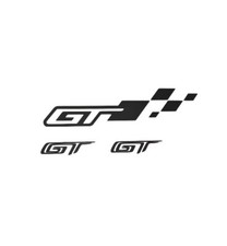 3 x GT vinyl Decal Stickers