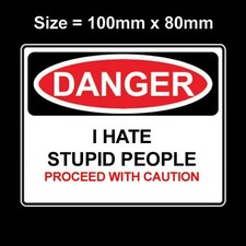 Hate stupid people sticker - hate,