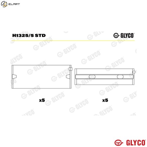 Crankshaft bearing h1325 - crankshaft,