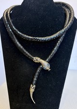 Vintage Black Enamel Metal