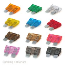 Car Auto Standard Blade Fuses 1, 2, 3, 4, 5, 7.5, 10, 15, 20, 25, 30 & 40 Amp
