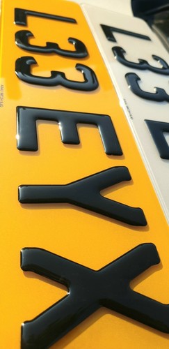 Gel number plates gloss - 3d,