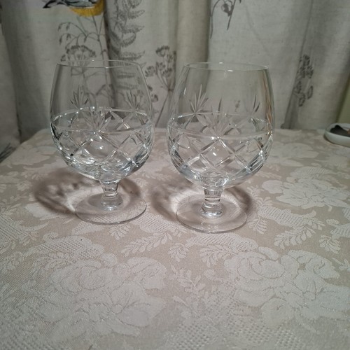 Pair royal brierley crystal - pair, of