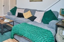 DFS freya grey 4 Seater L sofa