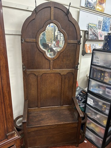 Wood hall tree stand with - wood,