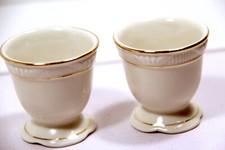 Pair Zeh Scherzer Bavaria Set of 2 Porcelain Egg Cups Made in Germany