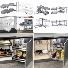 Pull Out Kitchen Baskets Slide Cabinet Storage Basket Shelf Cupboard 800-1000mm