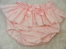 ADULT BABY SISSY pink broderie anglais  DIAPER COVER PANTIES  OPT LININGS