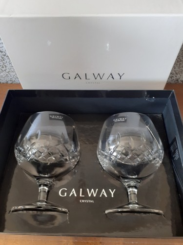 Galway crystal brandy glasses - brandy,