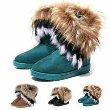 Womens Ladies Warm Fur Lined