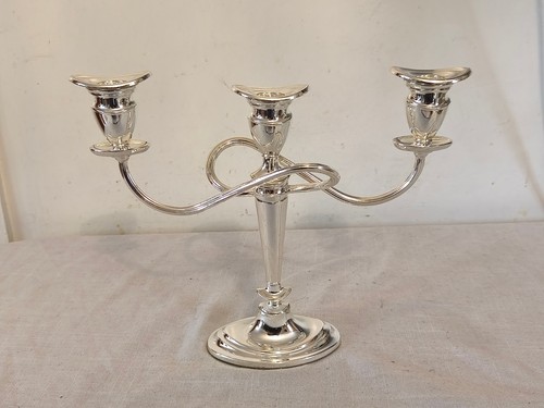Silver plated candelabra arm - silver,