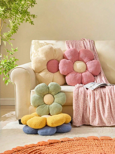 Flower shaped plush cushion - flower,