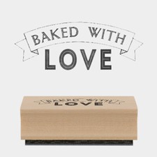 East of India Rubber Stamp - Baked with Love