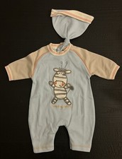 Next Neborn Jumping Zebra Romper Size Small Baby 3.4KGS/7.8LBS NWT