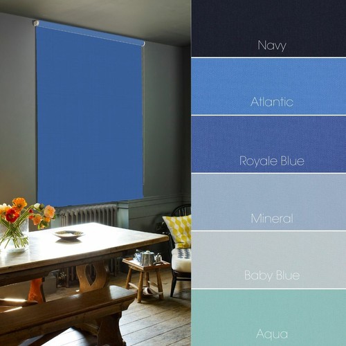 Blue blackout roller blinds - roller,