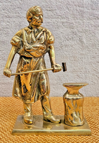 Vintage solid brass blacksmith - solid,