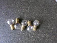 5 x Clear 6v 3/8 Screw Bulbs