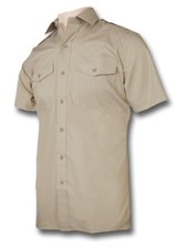 ROYAL MARINES TROPICAL STONE COLOUR DRESS SHIRT, MEN'S, SHORT SLEEVE [02013]