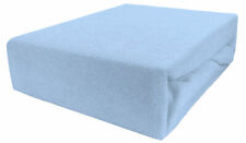 TERRY TOWELLING FITTED SHEET 140x70 NURSERY BABY FIT COT BED FROTTE SOFT Blue