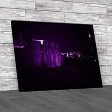Tower Bridge London Poppies By Paul Cummins Tom Purple Canvas Print Large