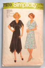 Simplicity 7939 sewing pattern Dress with Flutter Sleeves Sz 18  20 CUT Complete