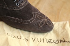 Louis Vuitton LV Brown Suede Brogue Shoes Trainers Men UK 7 US 8