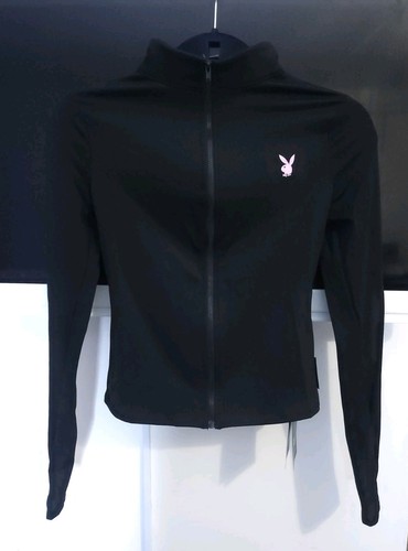 Missguided playboy black zip - playboy,