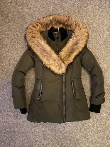 Mackage genuine fur coat - mackage, khaki