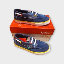 Boy's Kickers Tovni Boat Suede