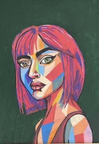 Unique acrylic hand painted - acrylic, hand-painted