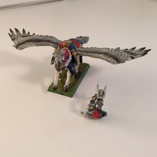 Warhammer Fantasy Old World Bretonnian Hero on Pegasus Metal Painted