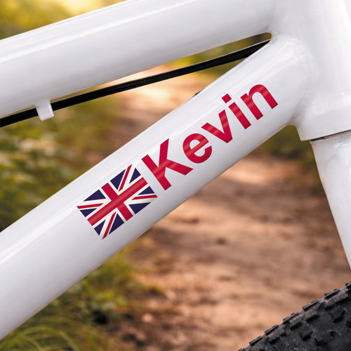 Personalised bike name sticker - personalised,