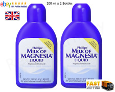 Milk of Magnesia Traditional mint flavour 200 ml Phillips 2 Bottels