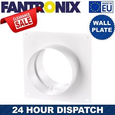 4", 5" 6" Plastic Round Ducting wall plate with Spigots Kitchen  Vents Pipe Tube