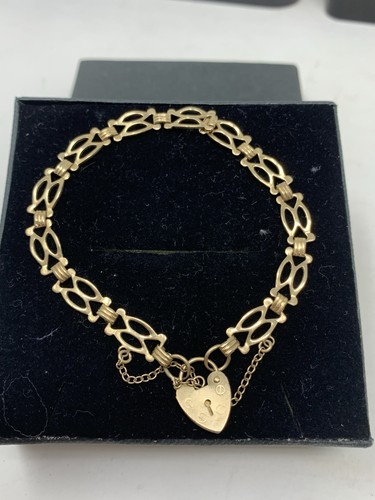 Vintage 9ct gold padlock - gold,