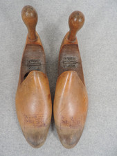 Pair vintage wooden hinged - pair,