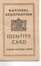 VINTAGE NATIONAL IDENTITY CARD UNDER 16 SURNAME SPRAY Blackpool