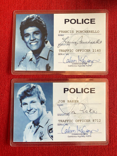 Chips signed police cards - chips,
