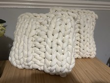 Hand Knitted Chunky Cushion 