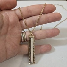Silver Ingot bar charm gold