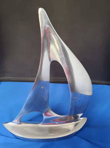 Polished aluminum sailboat - polished,