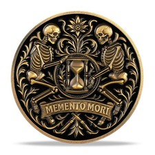 Memento Mori Coin Remember You Must Die Skull Stoic Challenge Coin Gifts For Men